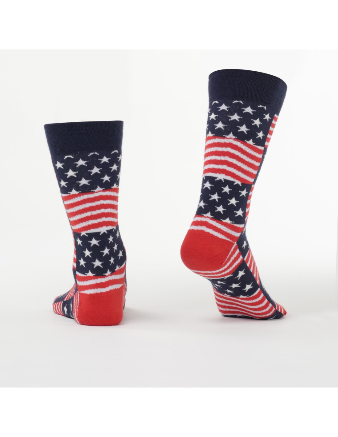 Navy blue and red men\'s socks America SM03 - Online store - Boutique